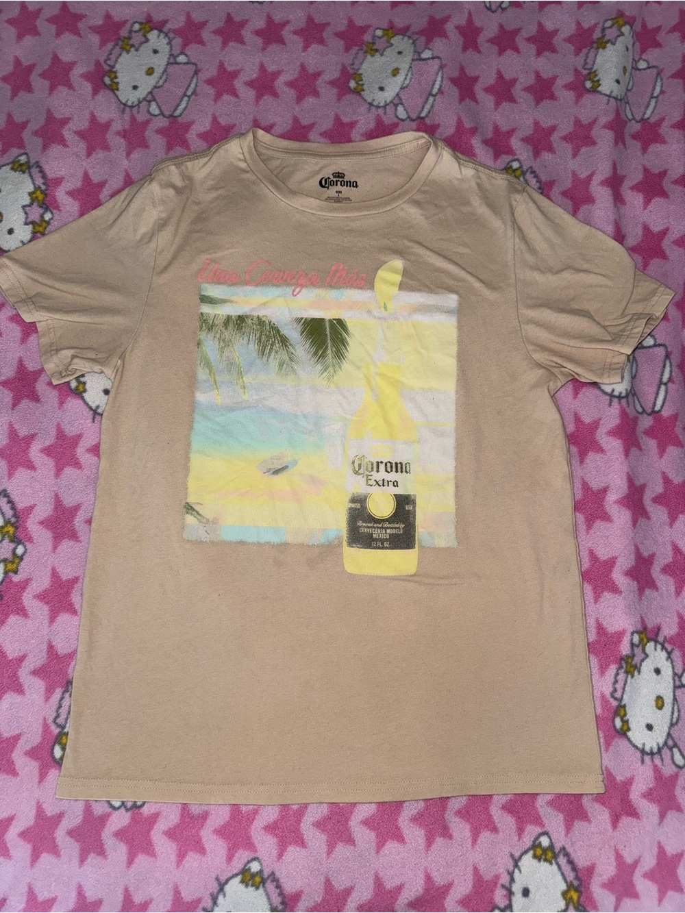 Tan Corona t-shirt una cerveza mas cutie and silly :3